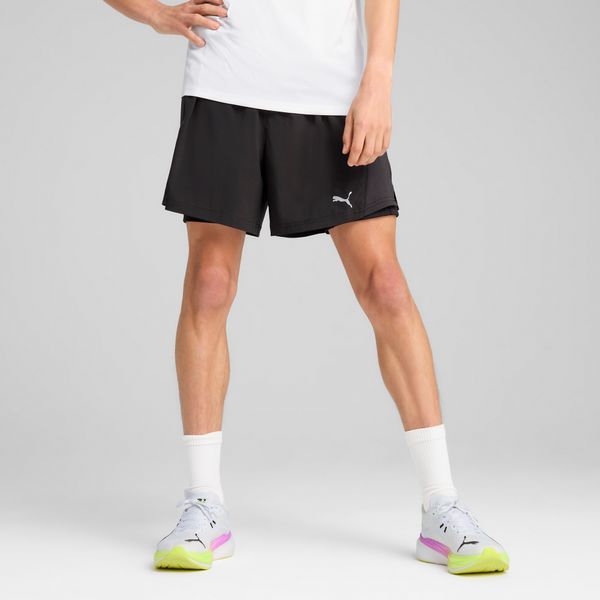 PUMA Men's Puma VELOCITY 2-in-1 Running Shorts, Black, Size XXL, Clothing