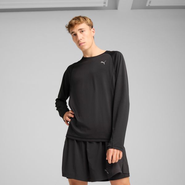 PUMA Men's Puma VELOCITY Long Sleeve Running Top, Black, Size XXL, Clothing