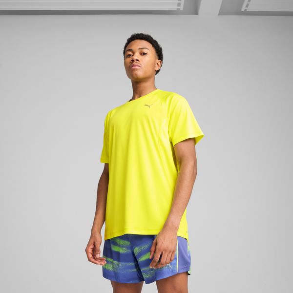 PUMA Men's Puma VELOCITY Running T-Shirt, Yellow, Size XXL, Clothing
