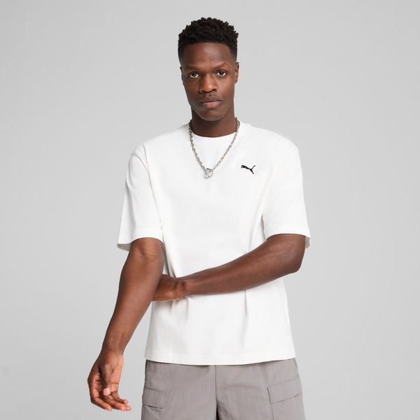 PUMA Men's Puma WARDROBE ESS Boxy T-Shirt, White, Size XL, Clothing
