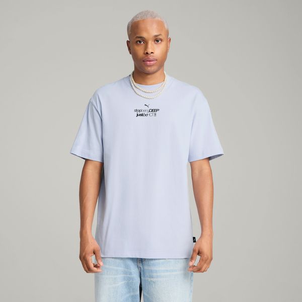 PUMA Men's Puma x CHARLOTTE ROHDE T-Shirt, Blue, Size XXL, Clothing