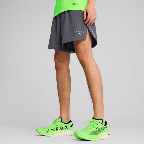 PUMA Men's Puma x HYROX ULTRAWEAVE 6" Shorts, Gray, Size XL, Clothing
