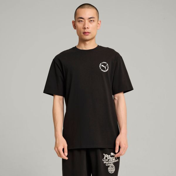 PUMA Men's Puma x LMC Cat T-Shirt, Black, Size M, Clothing
