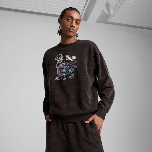 PUMA Men's Puma X Teenage Mutant Ninja Turtles Relaxed Graphic Crew, Black, Size XL, Clothing