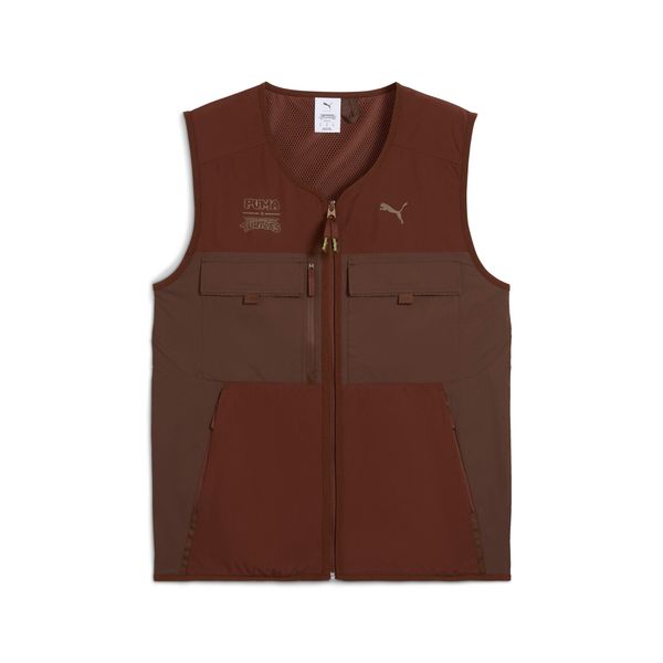 PUMA Men's Puma x TMNT PumaTECH Cargo Vest, Brown, Size XS, Clothing