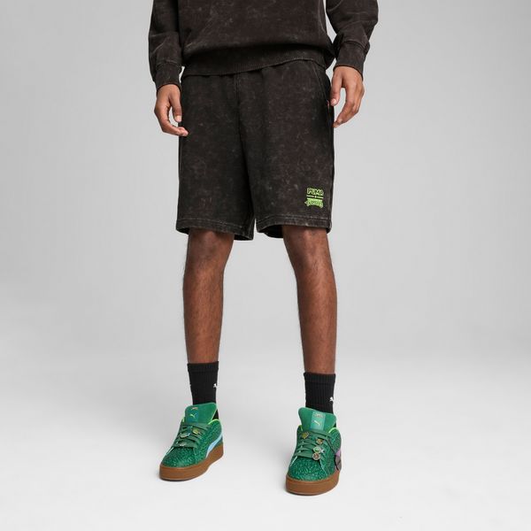 PUMA Men's Puma x TMNT Relaxed Shorts 7", Black, Size L, Clothing