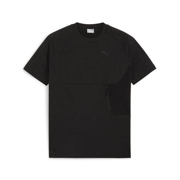 PUMA Men's PumaTECH's Pocket T-Shirt, Black, Size XS, Clothing