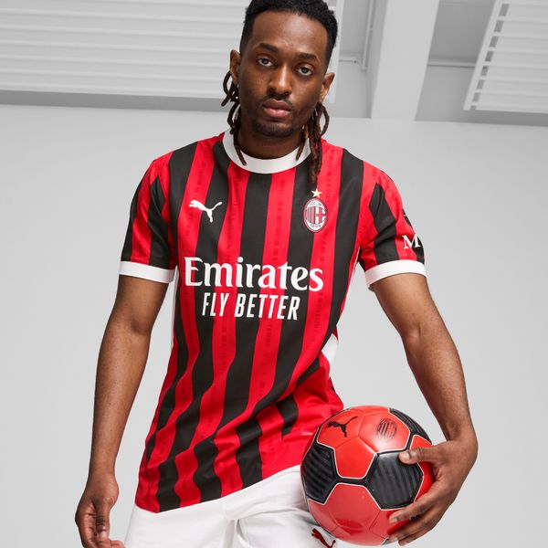 PUMA Puma AC Milan 24/25 Authentic Home Jersey, Red, Size S, Clothing