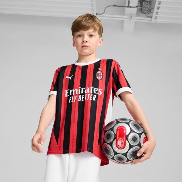 PUMA Puma AC Milan 24/25 Home Jersey Youth, Red, Size 15-16Y, Clothing