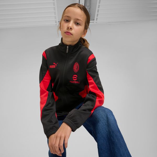 PUMA Puma AC Milan ftbl NRGY+ Jacket Youth, Black, Size 15-16Y, Clothing