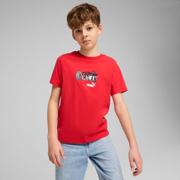 PUMA Puma AC Milan ftbl NRGY Tee Youth, Red, Size 9-10Y, Clothing