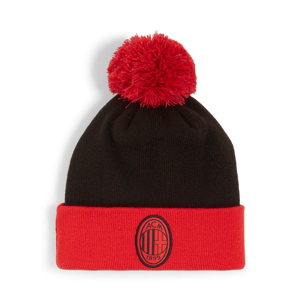 PUMA Puma AC Milan Pom Pom Beanie Hat Youth, Red, Size Youth, Accessories