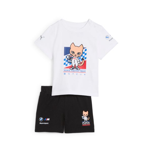 PUMA Puma BMW M Motorsport Short Sleeves Set Toddler, White, Size 2-4M, Clothing