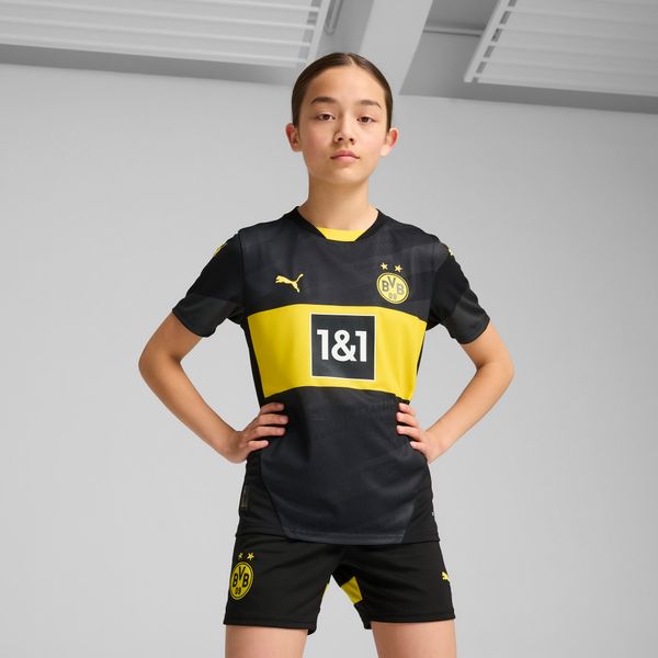 PUMA Puma Borussia Dortmund 24/25 Away Jersey Youth, Black, Size 13-14Y, Clothing