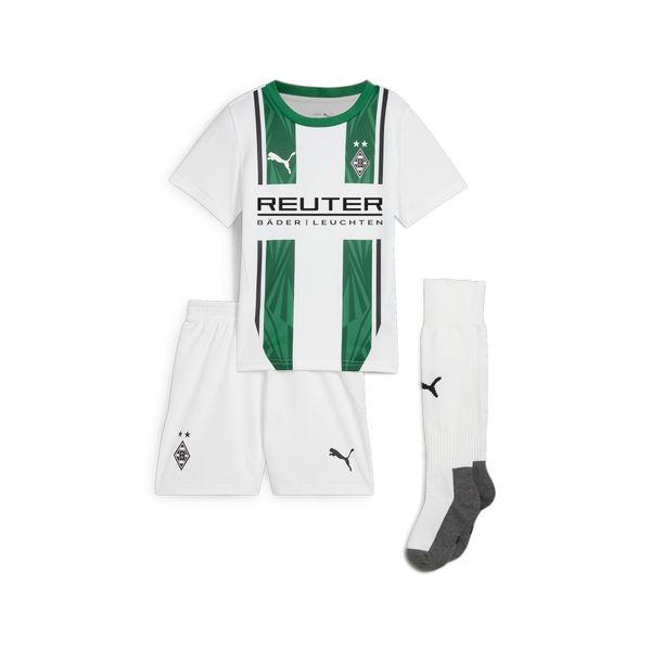 PUMA Puma Borussia MÃ¶nchengladbach 24/25 Home Minikit Kids, White, Size 1-2Y, Clothing