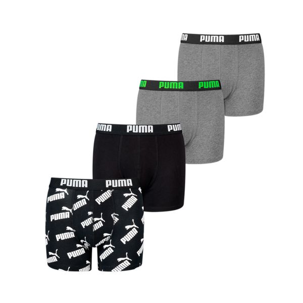 PUMA Puma Boys' AOP Boxer 4 pack, Red, Size 10, Clothing