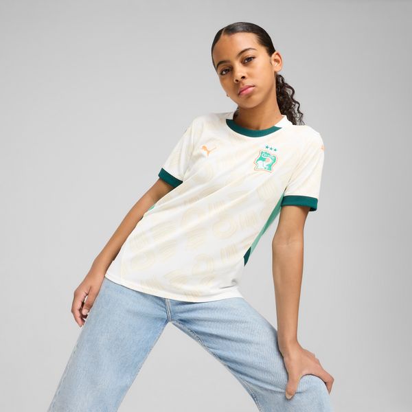 PUMA Puma Ivory Coast 2025 Away Jersey Youth, White, Size 15-16Y, Clothing