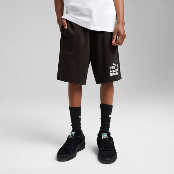 PUMA Puma Mid 90s Long Shorts Youth, Black, Size 11-12Y, Kids