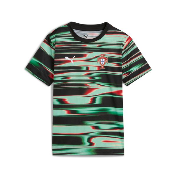 PUMA Puma Portugal Pre-match Jersey Youth, Black, Size 5-6Y, Clothing