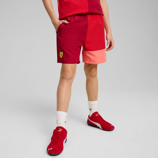 PUMA Puma Scuderia Ferrari Race Lifestyle Shorts Youth, Red, Size 13-14Y, Clothing