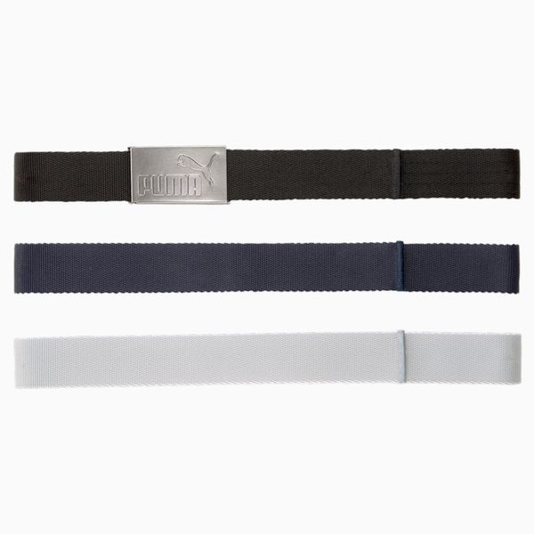 PUMA PUMA Six Pack Webbing Men's Golf Belt, Black/Bright White