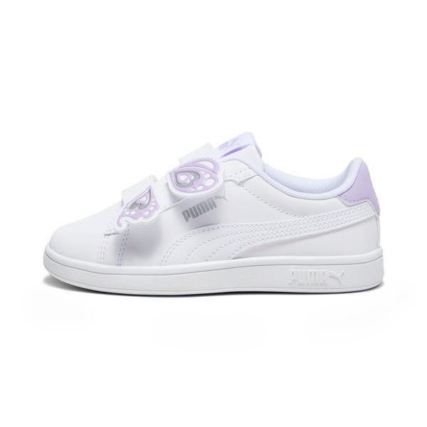 PUMA Puma Smash 3.0 Butterfly Kids' Sneakers, White, Size 28, Shoes