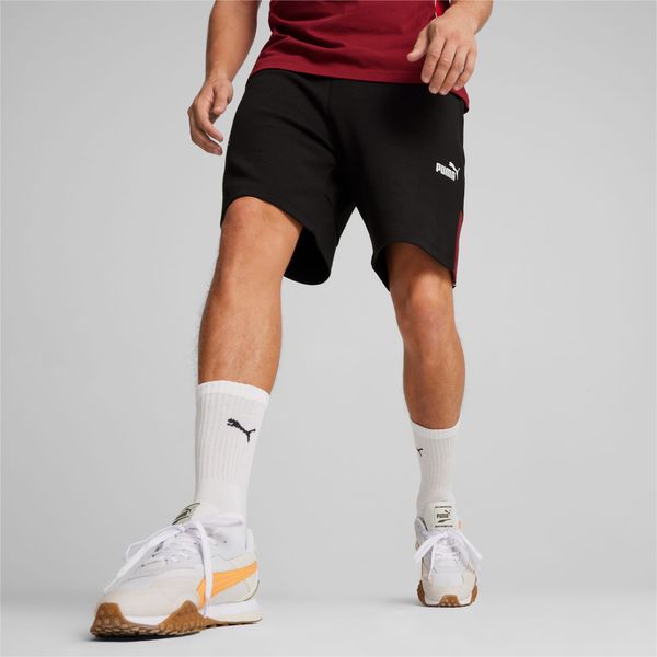 PUMA PUMA Switzerland Ftblarchive Men's Shorts, Black/Regal Red