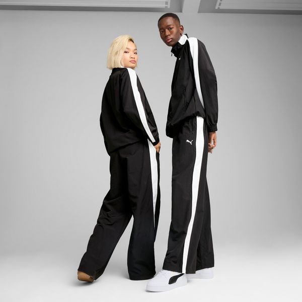 PUMA Puma T7 Oversized Track Pants Unisex, Black, Size XL, Clothing