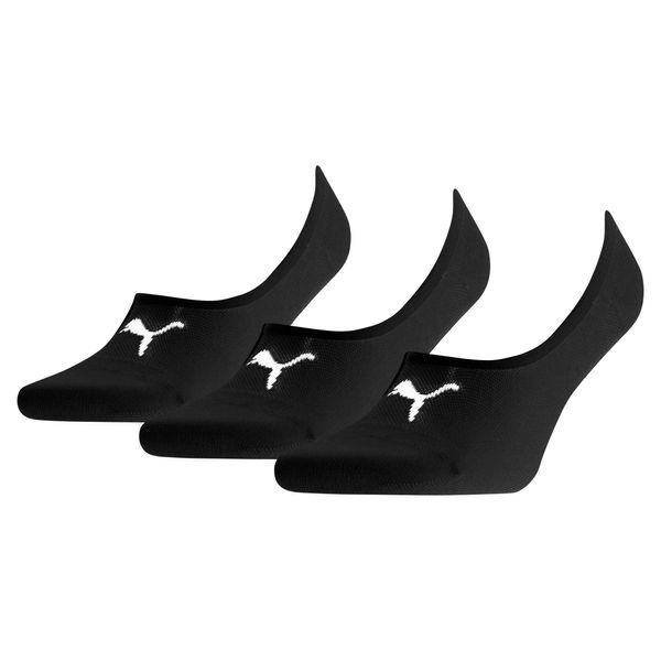 PUMA PUMA Unisex Footie 3 Pack Socks, Black
