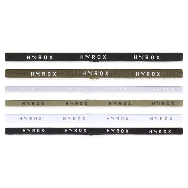 PUMA Puma x HYROX Hairbands (6-Pack), Black, Sport