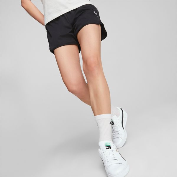 PUMA Women's Puma Active Woven Shorts, Black, Size M, Clothing