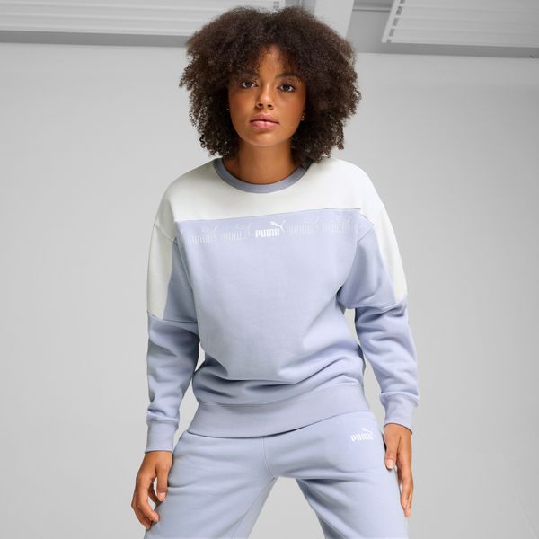PUMA Women's Puma Around The Block Crew, Blue, Size L, Clothing