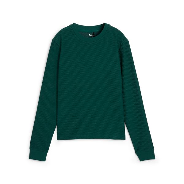 PUMA Women's Puma CLOUDSPUN Boulder Crew, Green, Size XL, Clothing