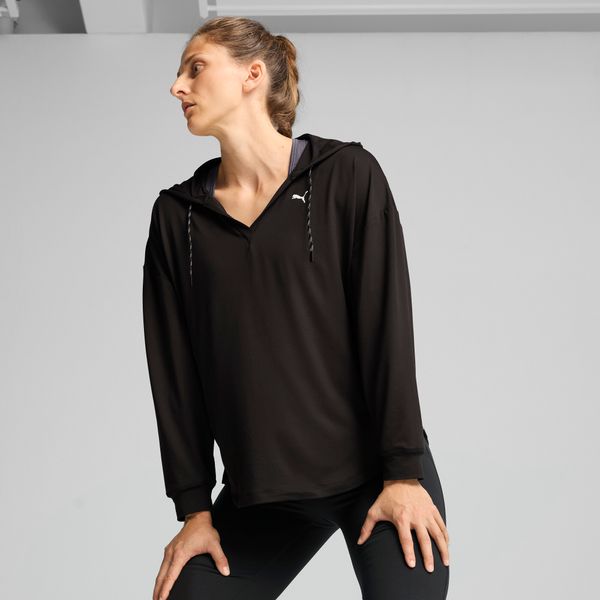 PUMA Women's Puma CLOUDSPUN Lightweight Hoodie, Black, Size XS, Clothing