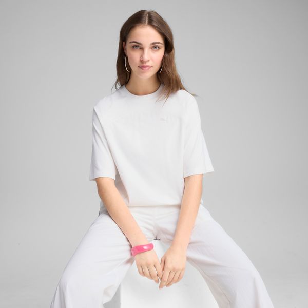 PUMA Women's Puma DARE TO Oversized T-Shirt, White, Size S, Clothing