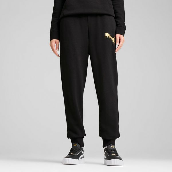 PUMA Women's Puma ESS METALLIC Sweatpants, Black, Size XS, Clothing