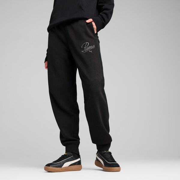 PUMA Women's Puma ESS SCRIPT Comfort Sweatpants, Black, Size M, Clothing