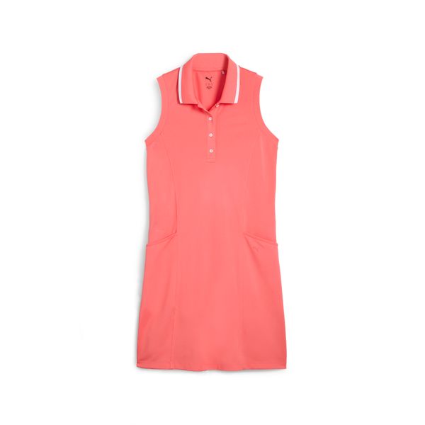 PUMA Women's Puma Everyday's Golf Pique Dress, Red, Size M, Clothing