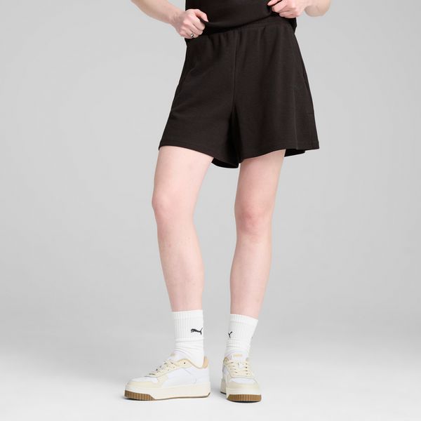 PUMA Women's Puma HER 5" High-Waist Shorts, Black, Size M, Women