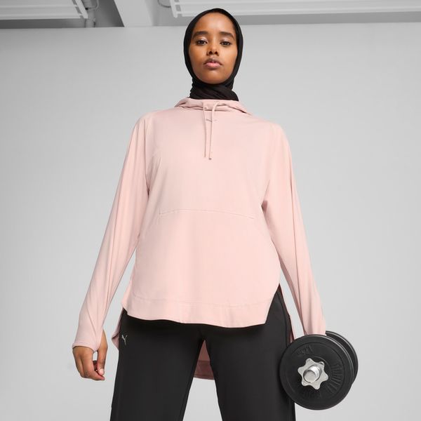 PUMA Women's Puma MODEST Hoodie, Pink, Size L, Clothing