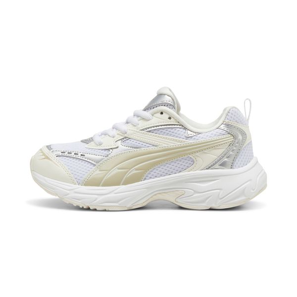 PUMA Women's Puma Morphic Metallic's Sneakers, White, Size 41, Shoes