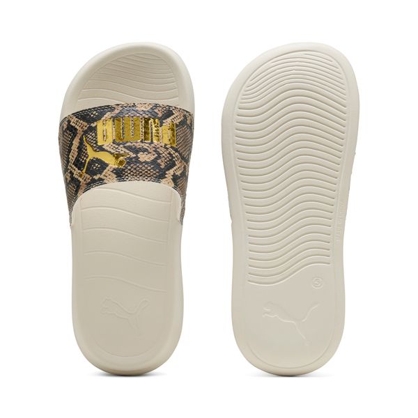 PUMA Women's Puma Popcat 20 Snake Chic Slides, White, Size 37, Shoes