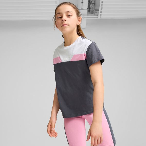 PUMA Women's Puma POWER Relaxed Tee Youth, Gray, Size 13-14Y, Clothing