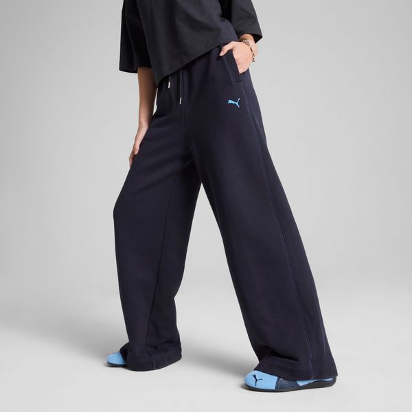 PUMA Women's Puma PREMIUM ESS Relaxed Sweatpants, Blue, Size M, Women