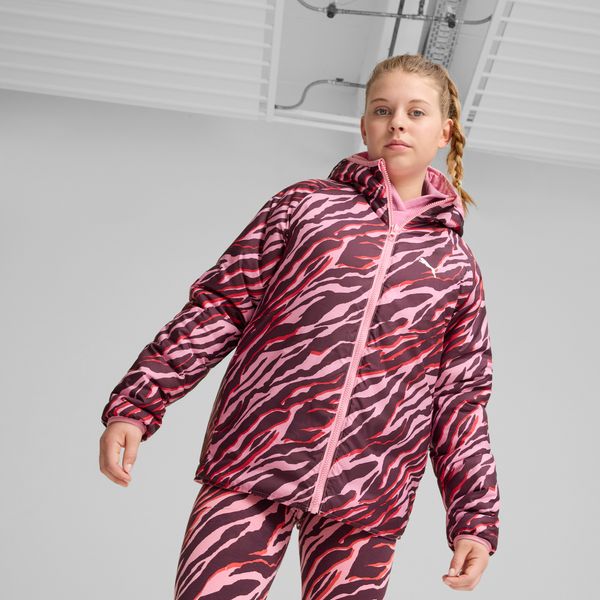 PUMA Women's Puma Reversible Puffer Jacket Youth, Pink, Size 11-12Y, Clothing