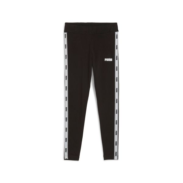 PUMA Women's Puma Tape Leggings Youth, Black, Size 7-8Y, Clothing