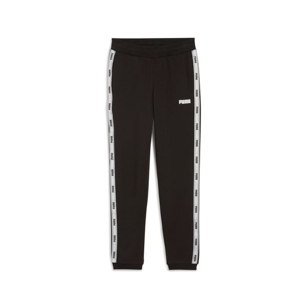 PUMA Women's Puma Tape Sweatpants Youth, Black, Size 7-8Y, Clothing