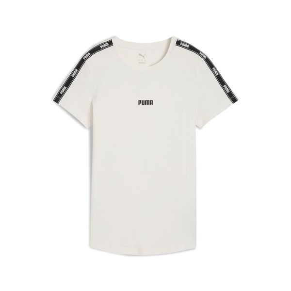 PUMA Women's Puma Tape T-Shirt, Gray, Size XL, Clothing