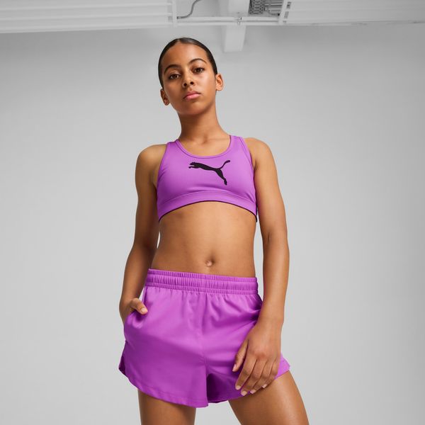 PUMA Women's Puma Train All Day ESS Bra, Purple, Size 7-8Y, Clothing