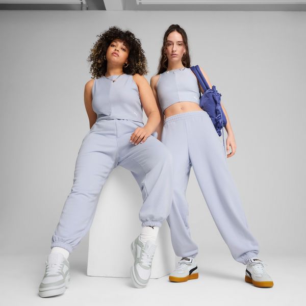PUMA Women's Puma WARDROBE ESS Relaxed Sweatpants, Blue, Size M, Women